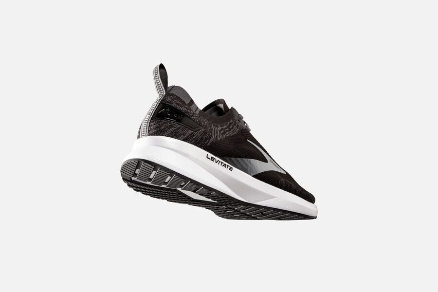 Brooks Indonesia Levitate 4 Road Running Shoes Mens - Black/White - 83SCJEHAK